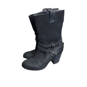 Denim Supply Ralph Lauren Black Suede Leather Boots Sz 7
